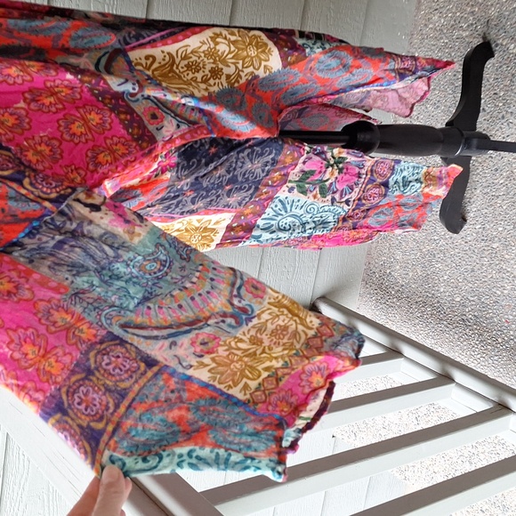 Natural Life Sierra Patchwork Print Duster Size L/XL Boho Multicolor Casual - Picture 7 of 11